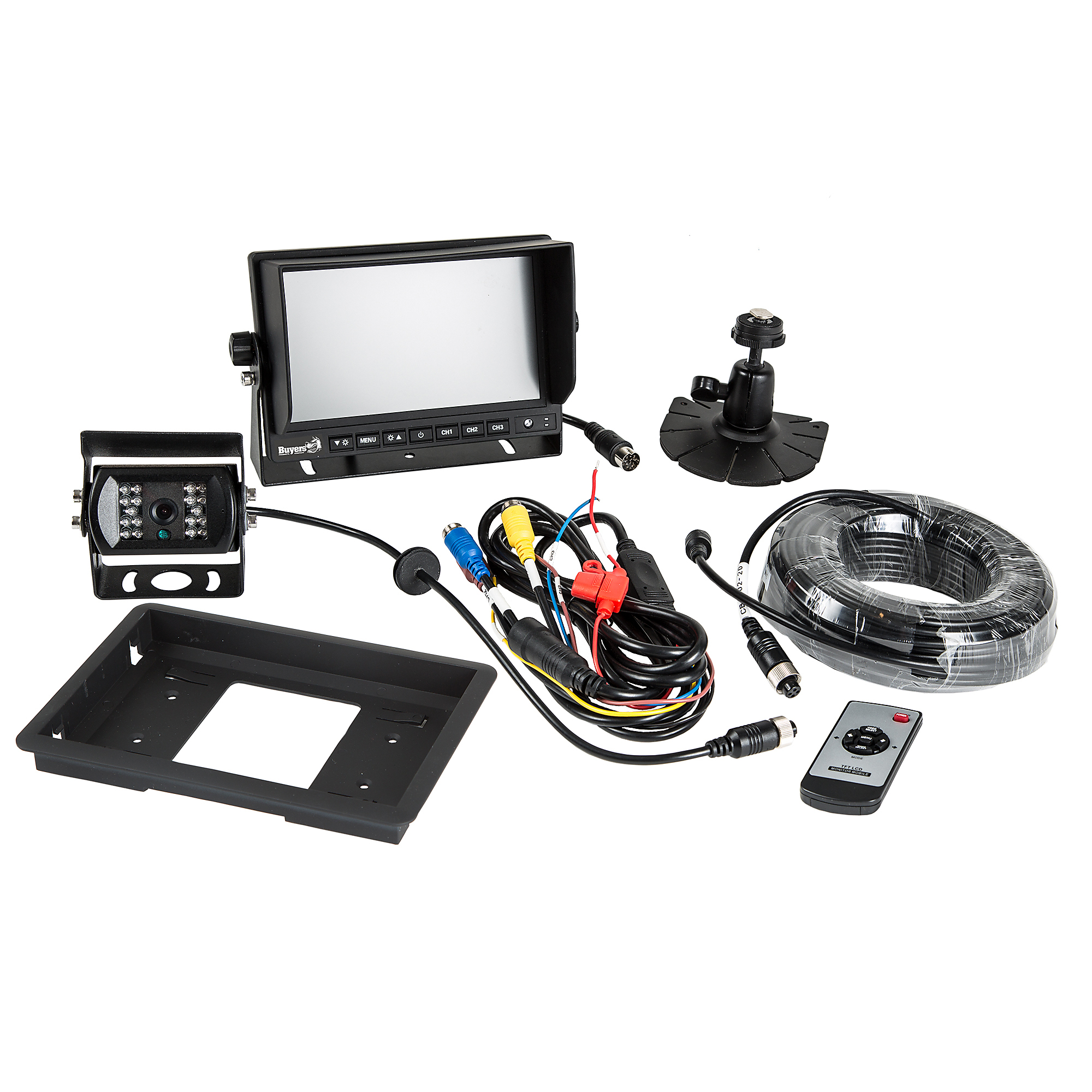 Buyers Products HD Rear View Backup Camera System, 7in. Monitor, Night Vision, Model# 8883000